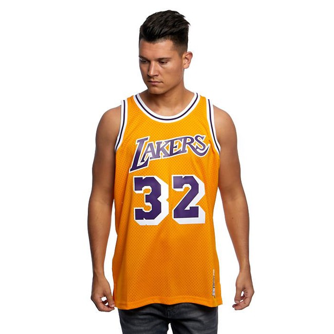 ADIDAS Hardwood Classics Los Angeles Lakers Jersey 32 Magic Johnson Men's  Size S