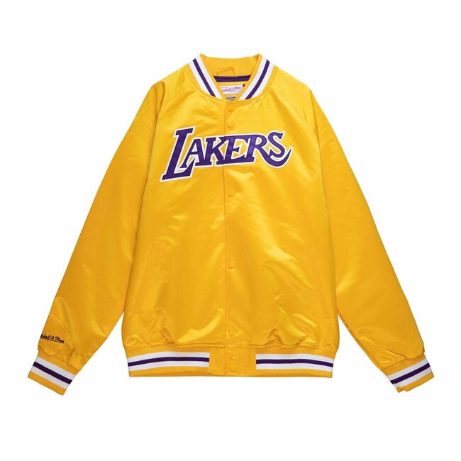 Mitchell & Ness Los Angeles Lakers Lightweight Satin Jacket gold