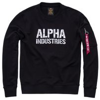 Alpha Industries Camo Print Sweat Black