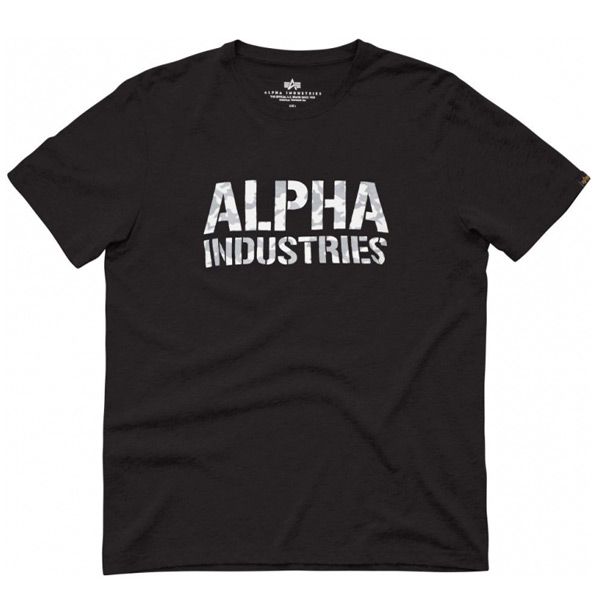 Alpha Industries Camo Print Tee Black