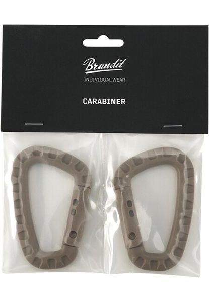 Brandit Carabiner  2 Pack camel