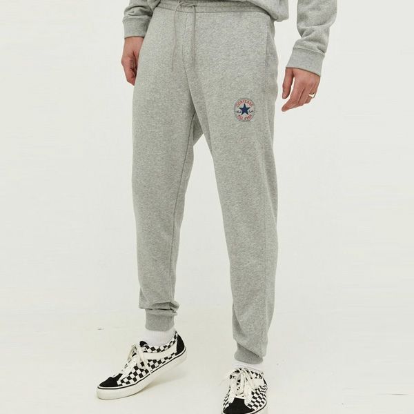 Converse Go-To All Star Patch Grey Sweatpants -  - Online  Hip Hop Fashion Store