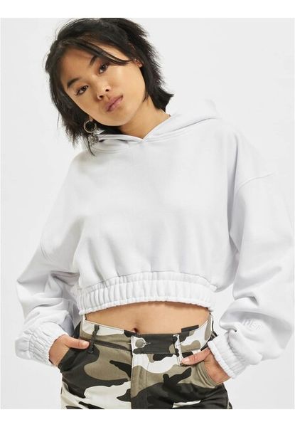 DEF Cropped Hoody white