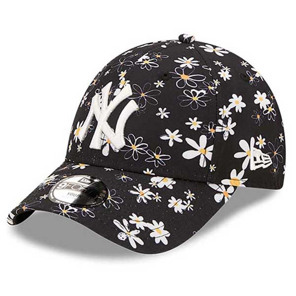 Kids New Era 9Forty All Over Print Daisy Black MLB Adjustable cap