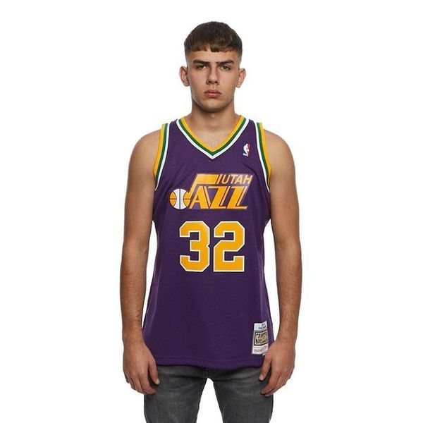 Mitchell & Ness Utah Jazz #32 Karl Malone purple Swingman Jersey 
