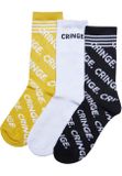 Mr. Tee Cringe Socks 3-Pack black/white/yellow