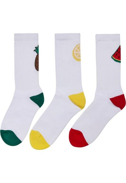 Mr. Tee Fancy Fruit Socks 3-Pack white/multicolor
