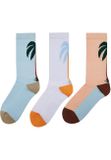 Mr. Tee Fancy Palmtree Socks 3-Pack white/multicolor
