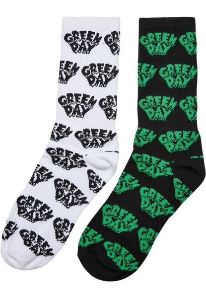 Mr. Tee Green Day Socks 2-Pack black/white