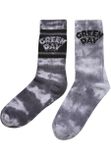 Mr. Tee Green Day Tie Die Socks 2-Pack black/white