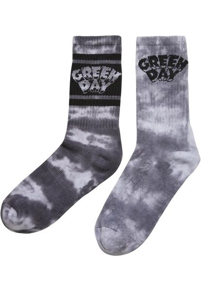 Mr. Tee Green Day Tie Die Socks 2-Pack black/white