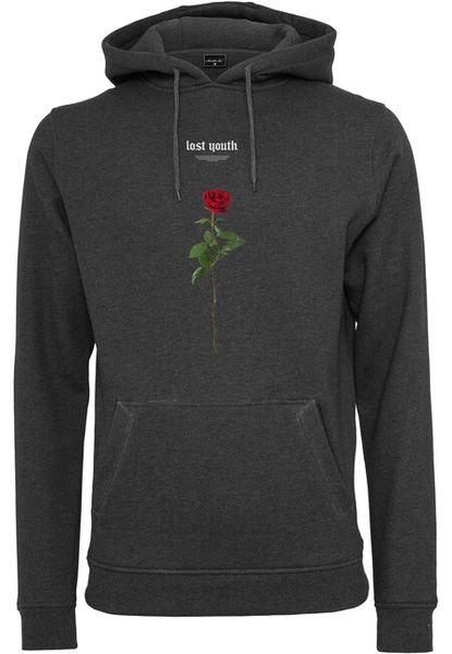Mr. Tee Lost Youth Rose Hoody charcoal