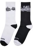 Mr. Tee Major City 040 Socks 2-Pack black/white