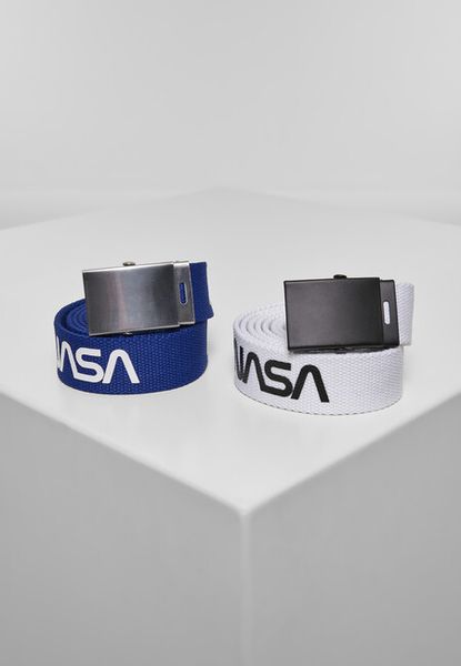 Mr. Tee NASA Belt 2-Pack extra long blue/wht