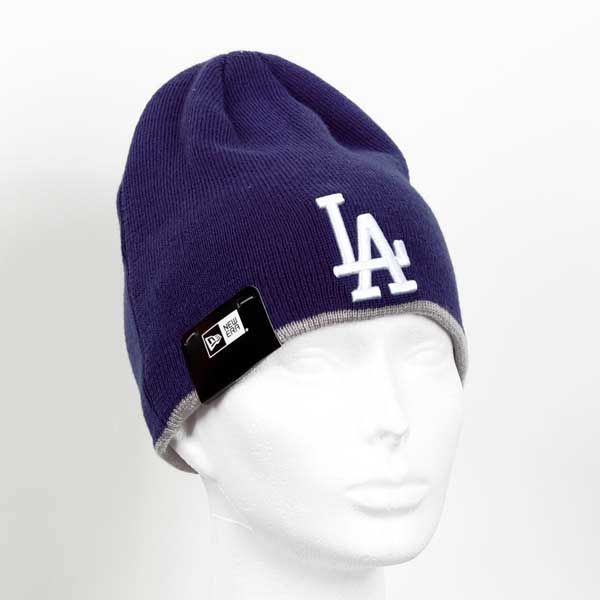 NEW ERA Men Women Unisex Beanie Hat Cap Los Angeles Dodgers LA Toque Navy Blue 