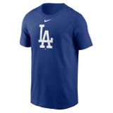 Nike T-shirt Men's Fuse Large Logo Cotton Tee Los Angeles Dodgers rush blue