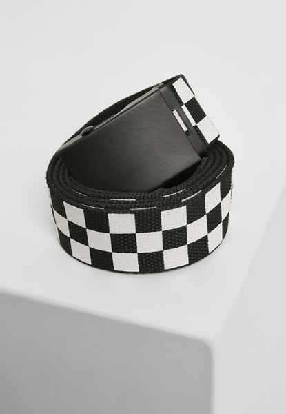 Urban Classics Adjustable Checker Belt black/white