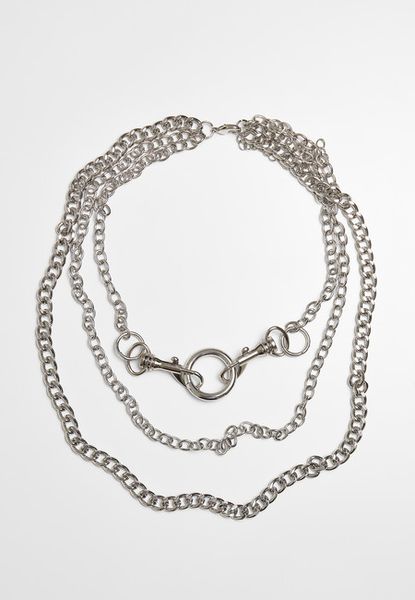 Urban Classics Carabiner Necklace silver