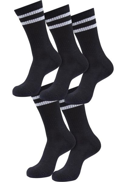 Urban Classics Double Stripe Socks 5-Pack black/white