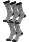 Urban Classics Fine Stripe Socks 5-Pack black/whitesand