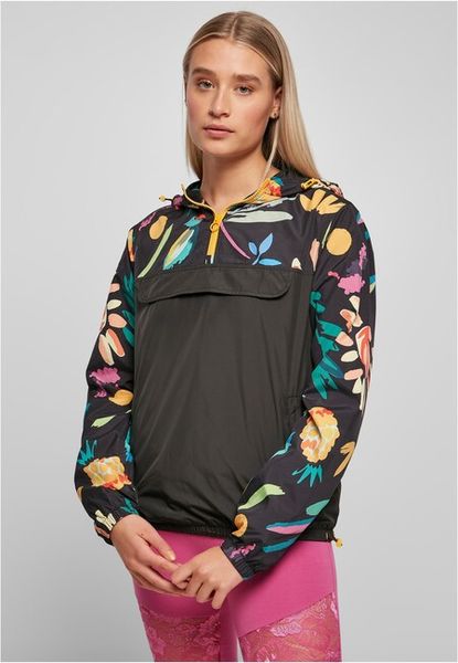 Urban Classics Ladies Mixed Pull Over Jacket blackfruity - Gangstagroup.com  - Online Hip Hop Fashion Store