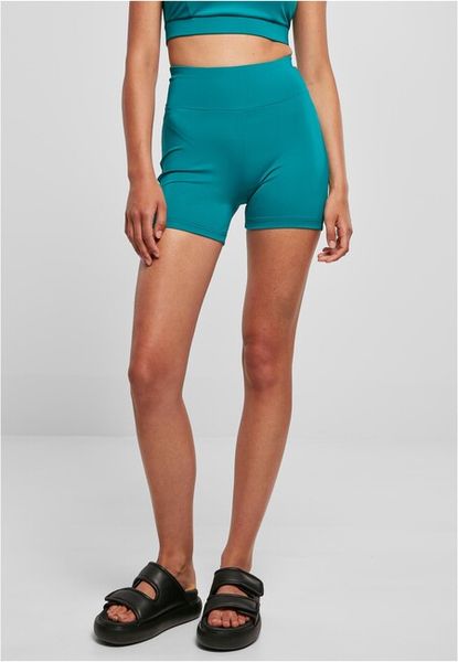 Urban Classics Ladies Recycled High Waist Cycle Hot Pants watergreen