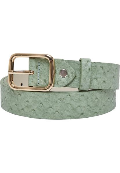 Urban Classics Ostrich Synthetic Leather Belt leaf/gold