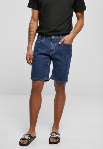 Urban Classics Relaxed Fit Jeans Shorts mid indigo washed