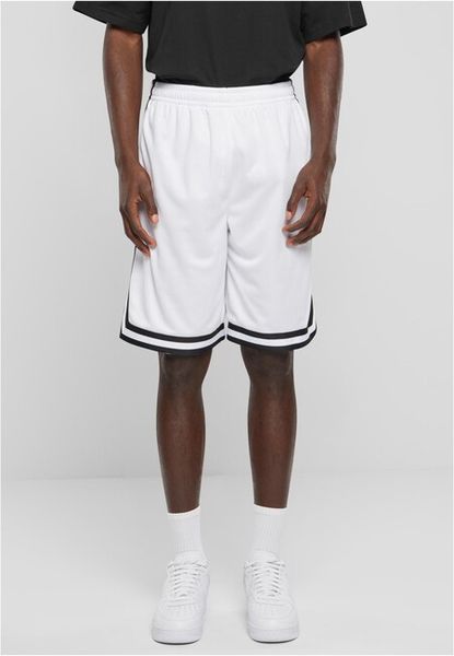 Urban Classics Stripes Mesh Shorts white/black/white