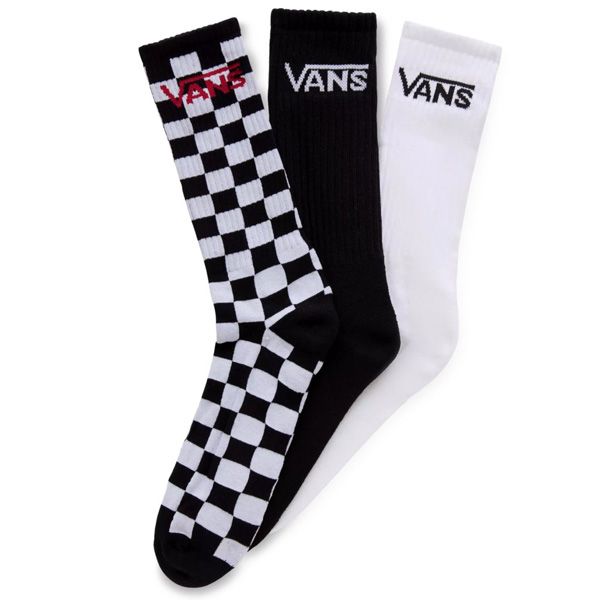 VANS MN CLASSIC Crew Socks Black/White 9,5-13