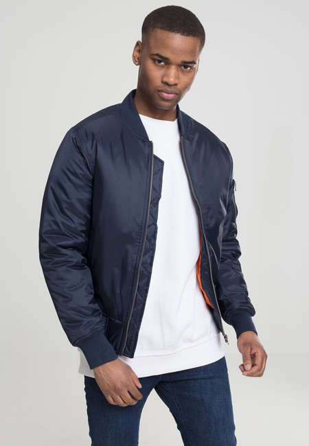 Urban Classics Basic Bomber Jacket navy -  - Online Hip Hop  Fashion Store