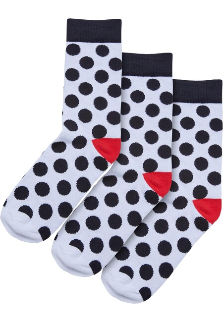 Urban Classics Basic Polka Dot Socks 3-Pack white/black - Gangstagroup ...