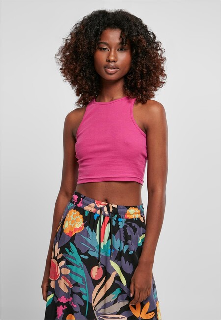 Urban Classics Ladies Cropped Rib Top brightviolet - Gangstagroup.com -  Online Hip Hop Fashion Store