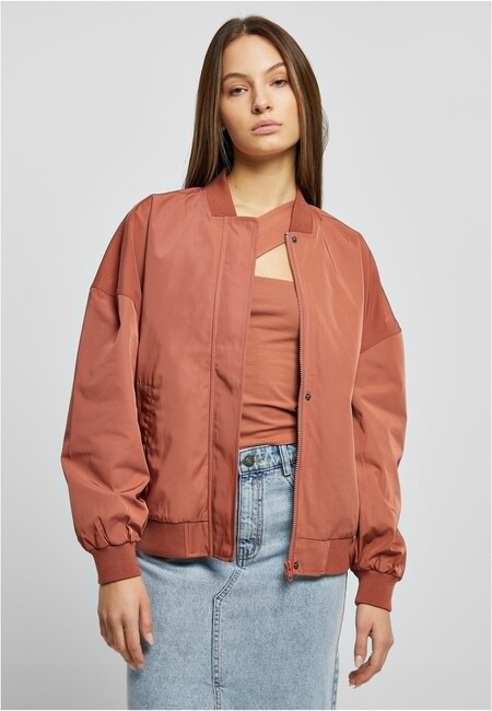 Urban Classics Ladies Recycled Oversized Light Bomber Jacket terracotta -  Gangstagroup.com - Online Hip Hop Fashion Store