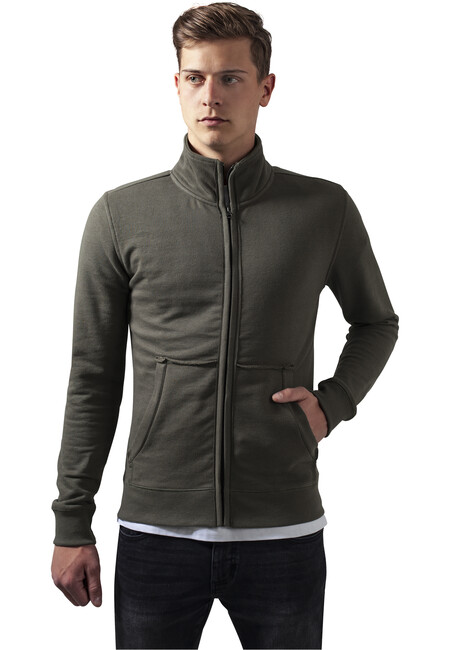 Urban Classics Loose Terry Zip Jacket olive - Gangstagroup.com - Online Hip  Hop Fashion Store