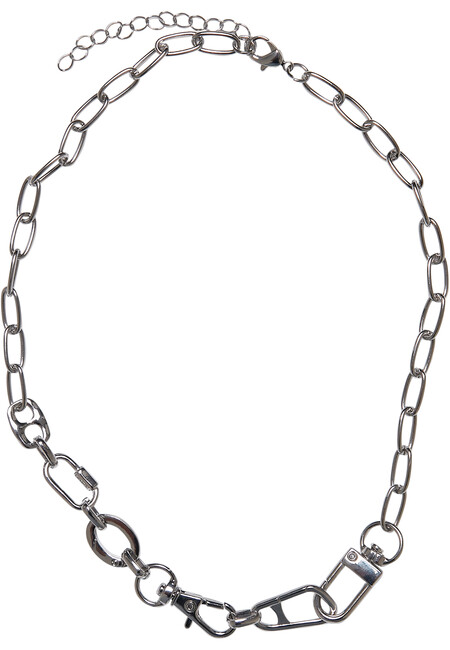 Urban Classics Various Fastener Necklace silver - Gangstagroup.com - Online  Hip Hop Fashion Store