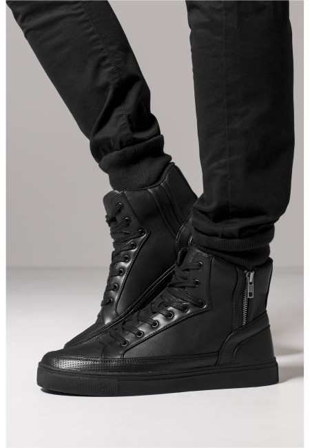 black zipper shoes
